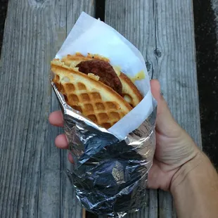 Vegan maple and sausage