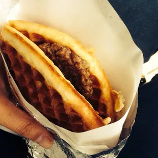 Sausage with Organic Maple Butter.