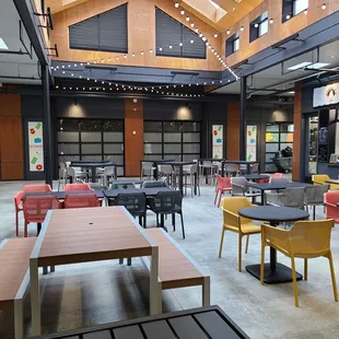 Plenty of seating for large and small groups, arrange the tables how you see fit for your group!