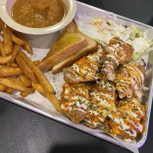 Sweet potatoes was not what I expected but my favorite wingettes and fries are always on point