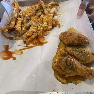 Voodoo Fries and wings