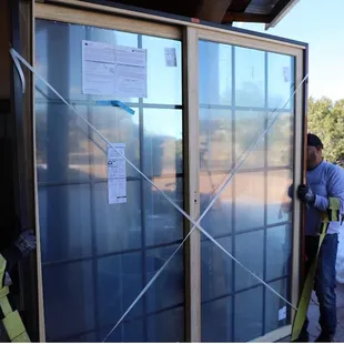 During the installing of our patio doors