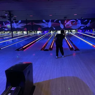 a bowling alley
