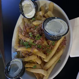 Cheese fries with bacon