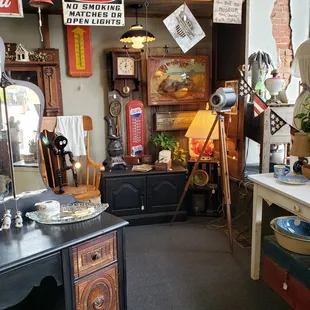 Furniture, folk art lamps and miscellaneous waiting for you