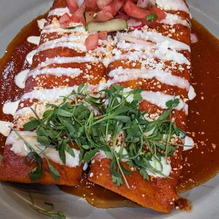 Cheese enchiladas from the lunch menu