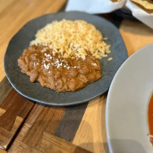Refried beans and rice