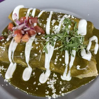 Chicken Verde Enchiladas