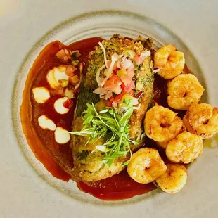 Chile Relleno with Shrimp