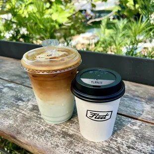 Latte and cortado