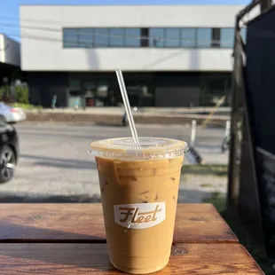 cherry almond latte