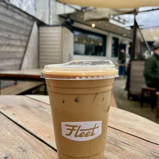 Juniper vanilla oat latte