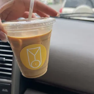 Cherry almond flash iced w/ oat milk