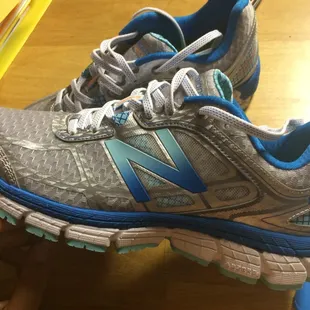 spiffy, new running shoes for my daughter with the help of an amazing staff member there :)