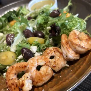 Delicious salad with shrimp, newly added on current menu :)