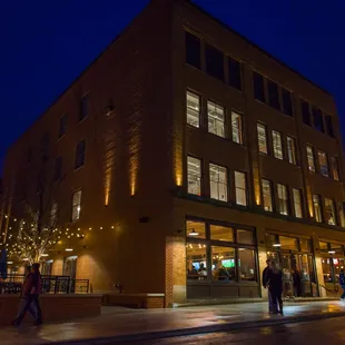 the outside of the building