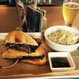 Pot roast sandwich.  This, with the witbier, was a five star affair.