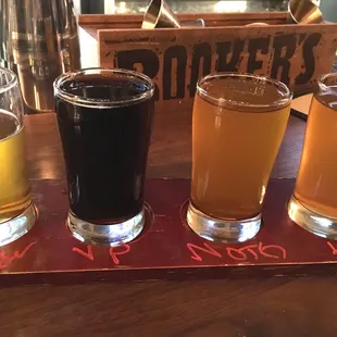 Fleet of craft beers. Excellent vanilla porter.