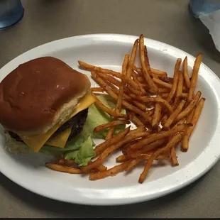 Double Cheeseburger W/Buffalo Fries
