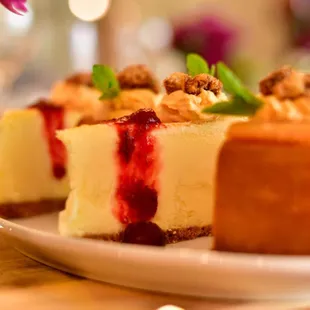 a slice of cheesecake
