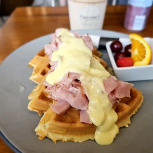 Ham &amp; Swiss Belgian Waffle