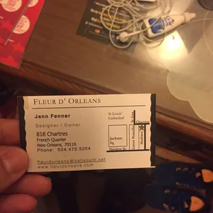 Business card for Place