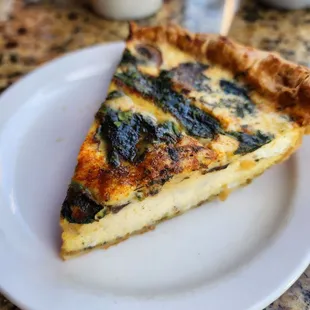 a slice of quiche