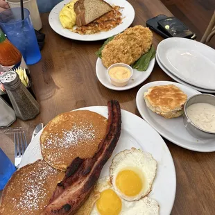 pancakes, food