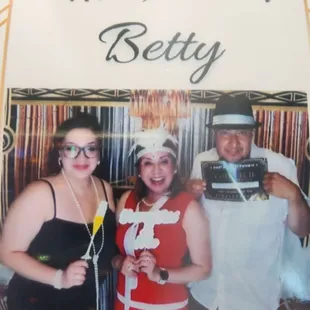 1920s theme 85th Birthday. Flick Zone photo booth