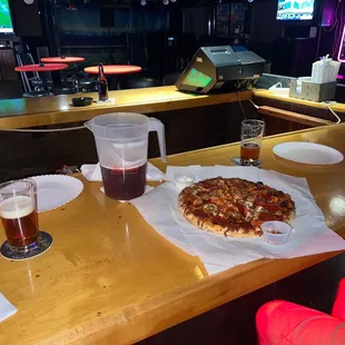 A pitcher of Yuelingling and Pizza  $17.00.  Make America Great again... A-men you 2 Corinthians...