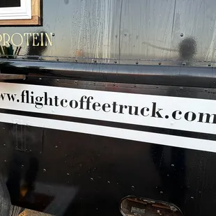 the side of a coffee truck