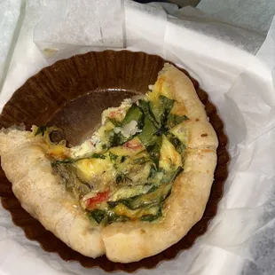 Veggie quiche forgot to take a photo until I&apos;d dug in! Super good