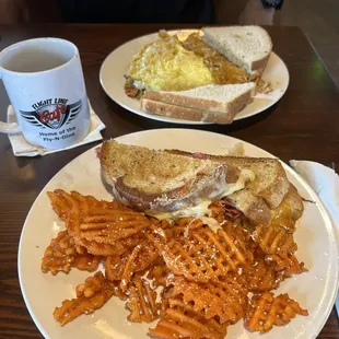 Classic Reuben Sandwich and all day Breakfast.