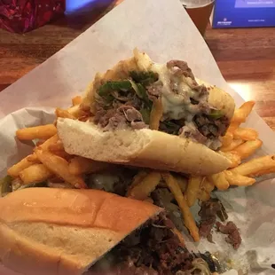 Philly cheesesteak extra meat