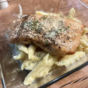 Creamy Alfredo with salmon