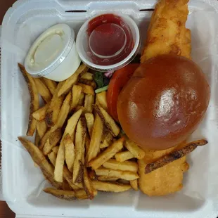 Fish and chips lunch