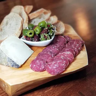 a platter of salami