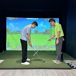 In the class with coach Jerry