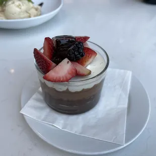 a dessert in a glass