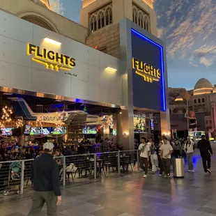 Restaurant exterior, located in the Miracle Mile mall in Planet Hollywood.