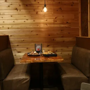 a table with food on it