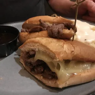French dip and Swiss