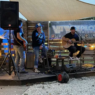 We have live music in the beer garden every weekend.