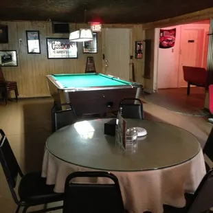Pool table area