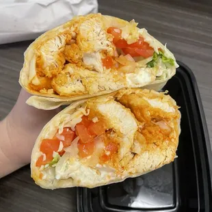 Chicken wrap - Hot Buffalo (not spicy at all)