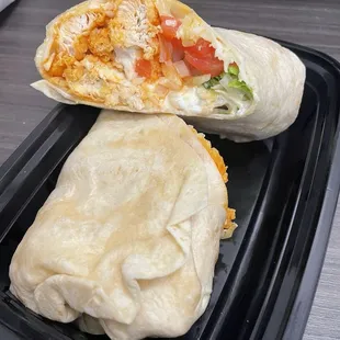 Chicken wrap (Hot Buffalo - not spicy at all)