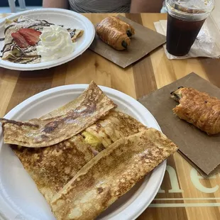 Crepes and Chocolate Croissants