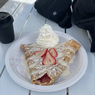 Strawberries and Cream Crepe