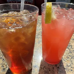 Sweet tea &amp; strawberry lemonade