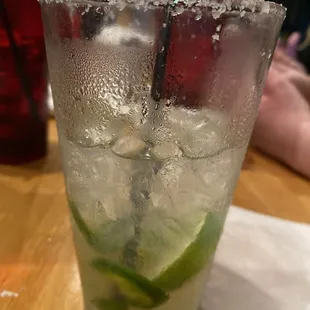 Best jalapeño margaritas!! Our server Parker is such a cutie !!!